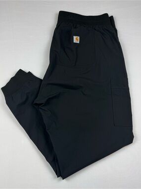 Carhartt WOMEN'S FORCE ESSENTIALS JOGGER SCRUB PANT Black size Tall 2XL
